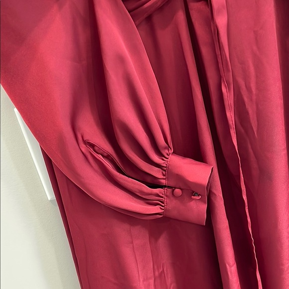 Express Elegant Burgundy Wrap Dress Size S - Picture 10 of 10
